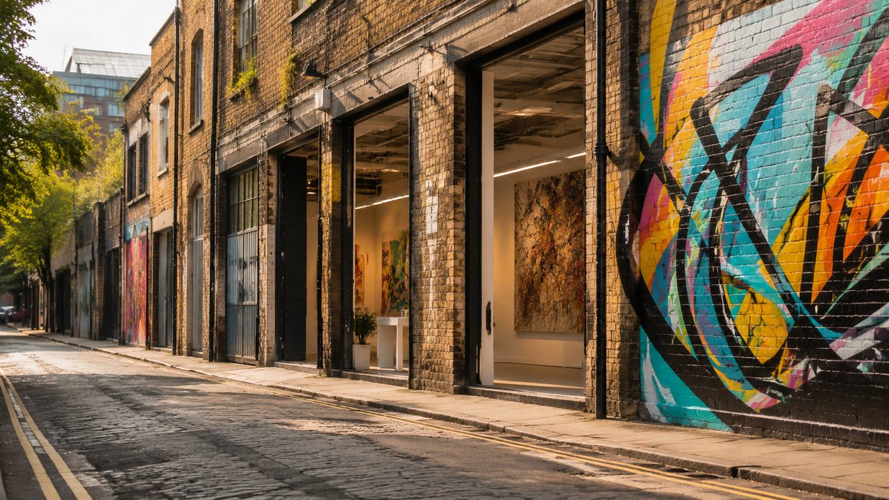 A converted shop-front gallery on a Shoreditch side street